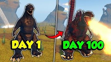 I Survived 100 Days In Kaiju Universe | Roblox