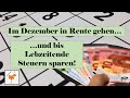 Im Dezember in Rente gehen und Steuern sparen!