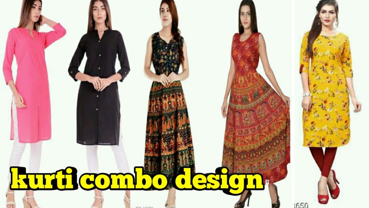 Latest kurti combo design // kurti colour combinations - YouTube