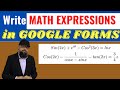 Math Expressions in Google Forms Using Hypatia Add on