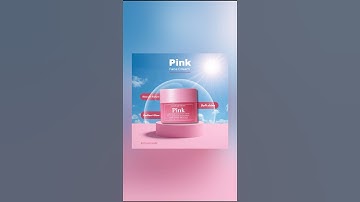 🌸Aesthetic PINK Face Cream Poster Design in Canva | Realistic Product Ad Tutorial | #viral #short