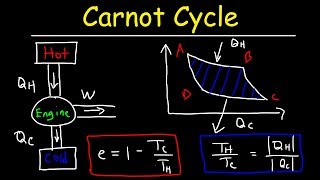 Carnot Cycle & Heat Engines, Maximum Efficiency, & Energy Flow Diagrams   Thermodynamics & Physics