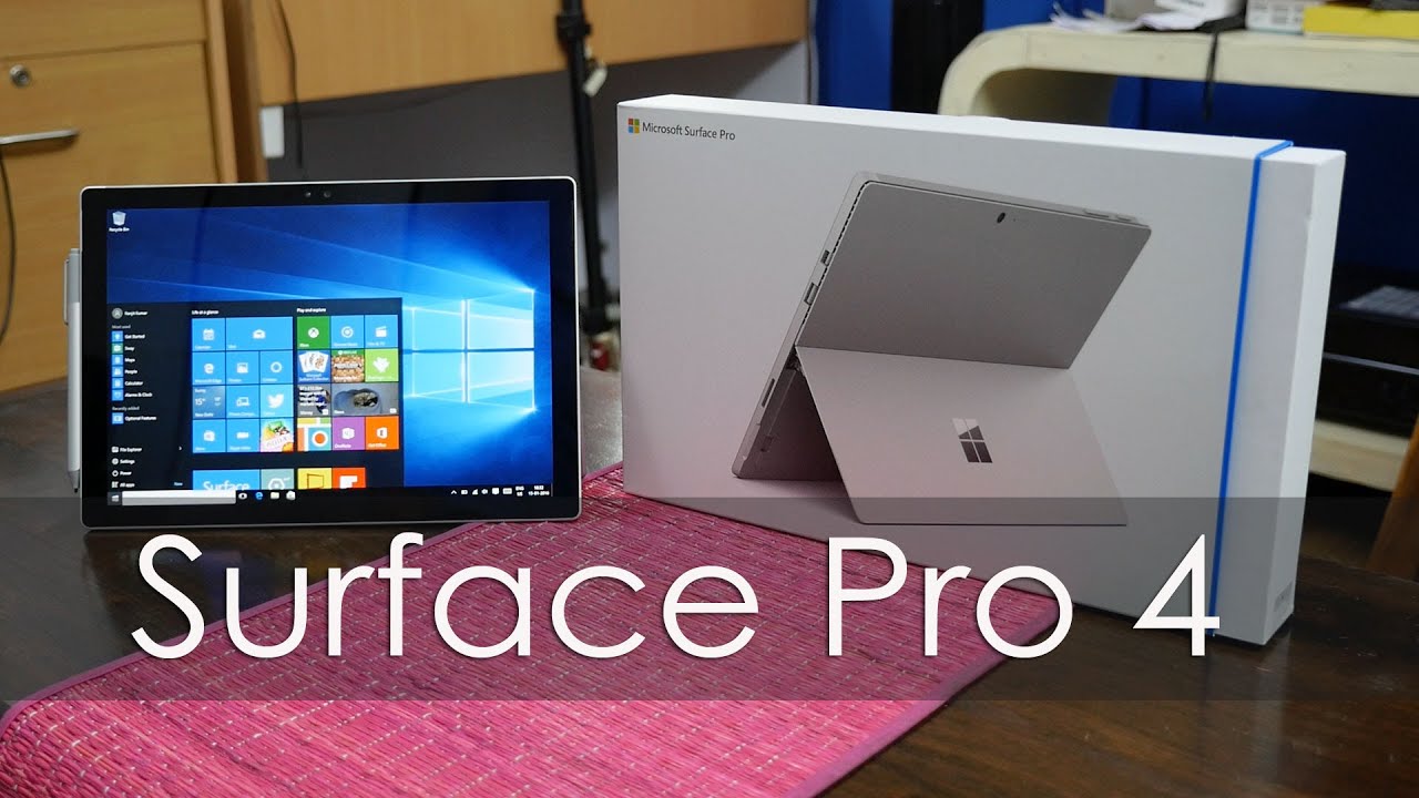 Microsoft Surface Pro 4 Unboxing Overview Retail Unit Youtube