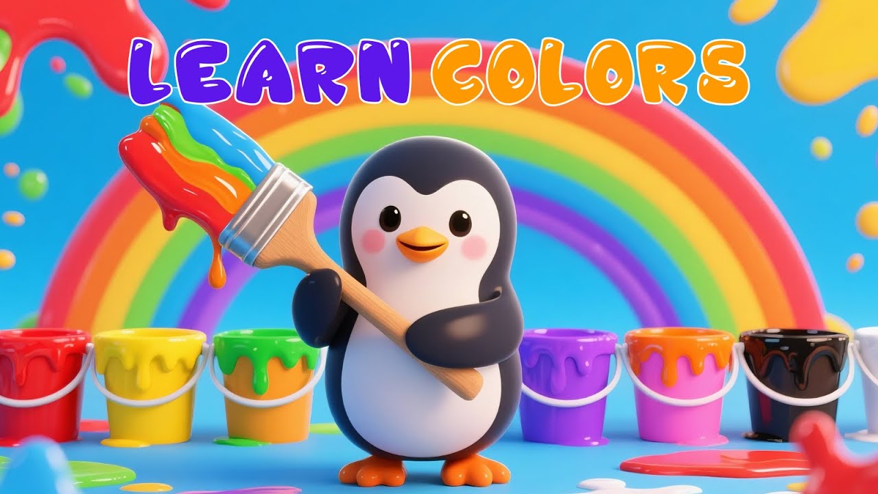 Learn Colors with Penguins | Fun Color Learning Video for Kids