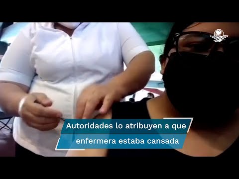 Enfermera simula vacunar a mujer contra Covid-19 en Veracruz