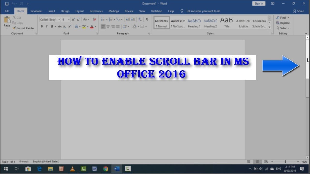 How to Fix Scroll Bar Isn’t Showing in Microsoft Office on Windows | Word, Excel, Etc
