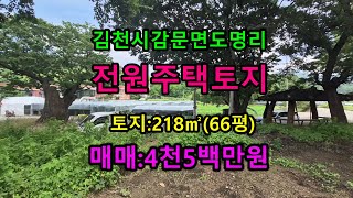 김천시 감문면 도명리 땅 계획관리지역 대지 매물 소개 (66평 + 구거 40평) 0324번