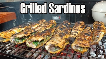 Grilled Whole Sardines on a Weber