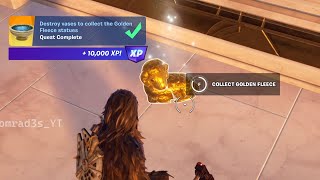 Destroy vases to collect the Golden Fleece statues Fortnite