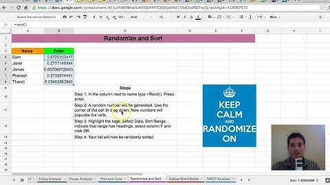 Master Strategic Thinking and Problem Solving Skills : Randomize and sort