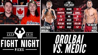 UFC Fight Night: Myktybek Orolbai vs. Uros Medic Preview & Prediction