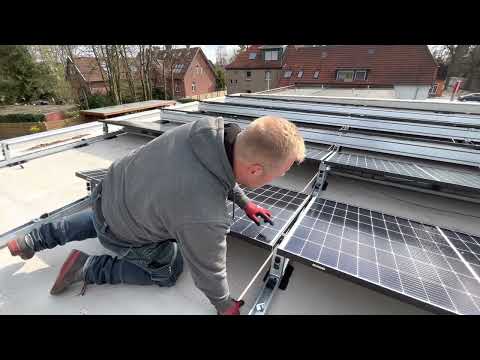 Modulmontage mit Solarstell