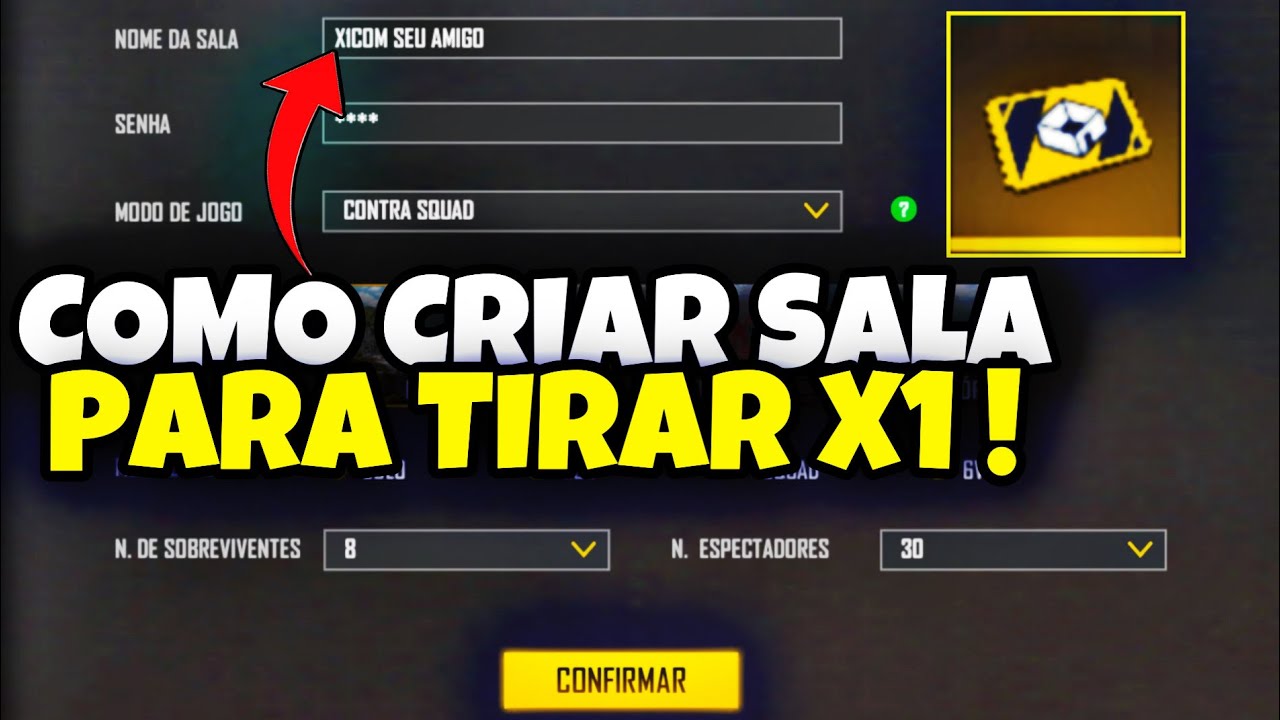 COMO JOGAR COM SEUS AMIGOS NO MODO X1 NO FREE FIRE! 