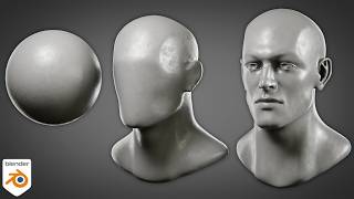 Part 1: How to Sculpt a Male Head for Beginners (Blender Tutorial)