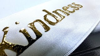 gold foil embossed ribbon printing machine