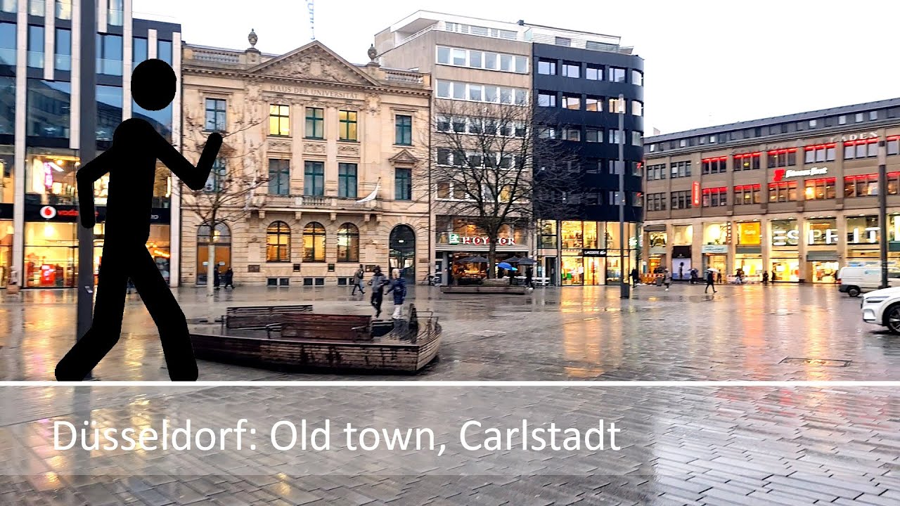 Der Geher in Düsseldorf: Old town, Carlstadt