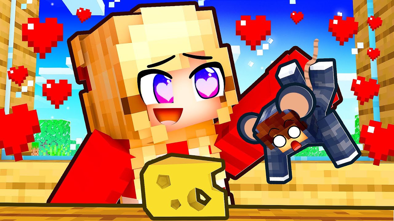 A GATA está APAIXONADA pelo RATO no Minecraft