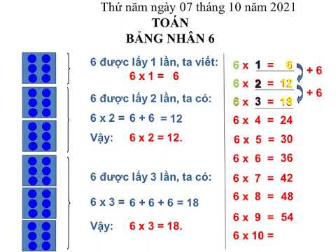 Video Lớp 3 - Môn: Toán - Bài: BẢNG NHÂN 6 (Thứ 4, ngày... - YouTube