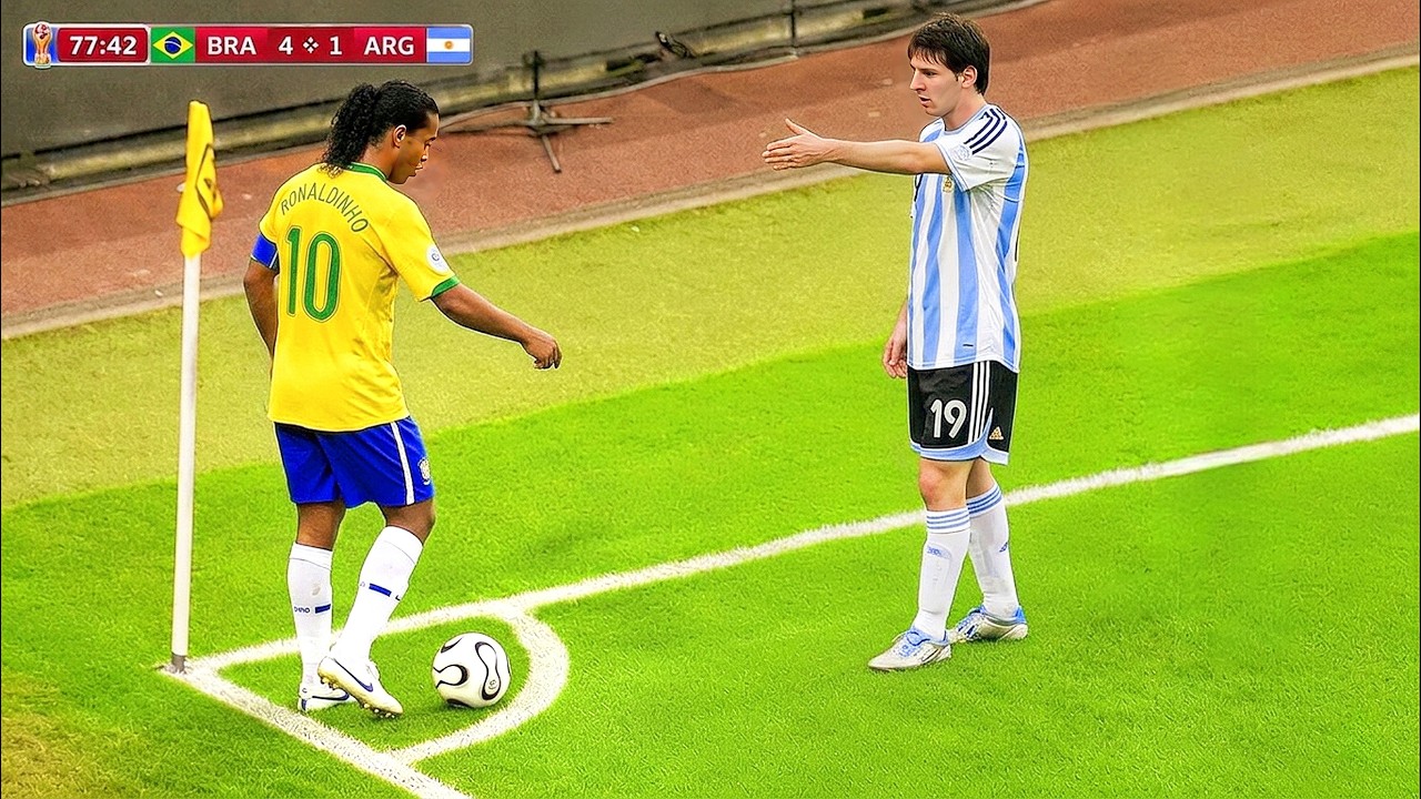 OS ARGENTINOS NUNCA VÃO ESQUECER ESSA PARTIDA HUMILHANTE DE RONALDINHO