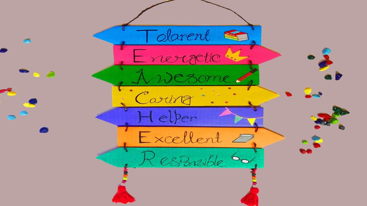 Teacher's day gift idea l DIY motivational gift idea l Wall hanging