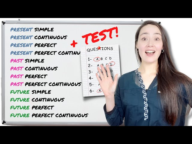 ALL 12 ENGLISH TENSES IN 1 HOUR! + TEST class=