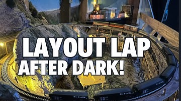 Layout Lap After Dark! Model Trains In Action N Scale Railroad #modeltrains #toytrain #scalemodel