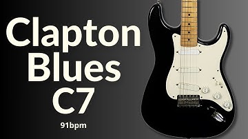 Eric Clapton Style Blues Backing Track in C Major (C7)