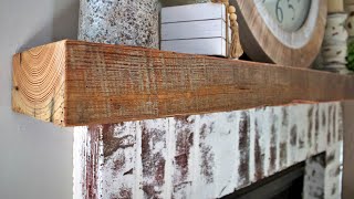 How To Install a reclaimed beam as a Mantel for $100 dollars!!!