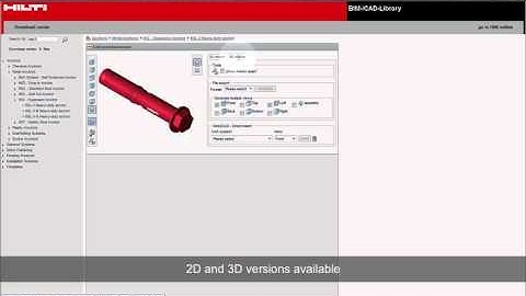 Hilti BIM CAD bibliotek