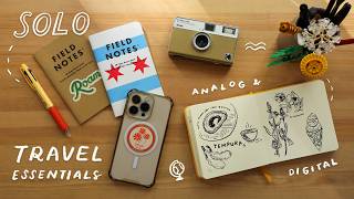 My Solo Travel Essentials (Analog & Digital)