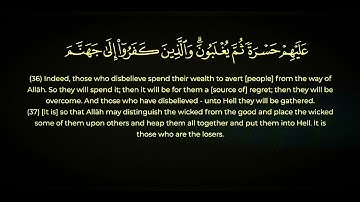 أحمد الشافعي سورة الأنفال 8