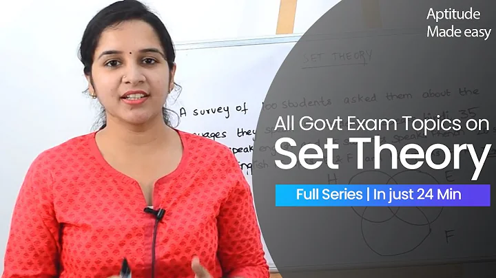Aptitude Made Easy - Problems on Set Theory Full series, Learn maths #withme #StayHome