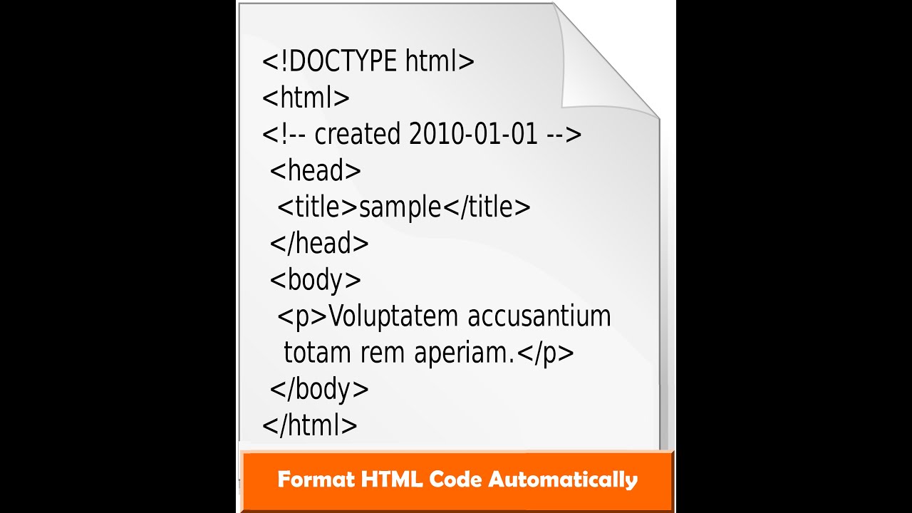 How to automatically format html code in 2 seconds? - YouTube