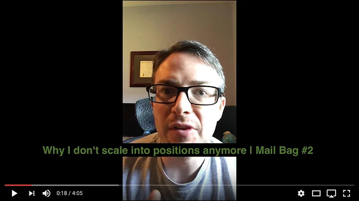 Why I don't scale into positions anymore | Mail Bag #2