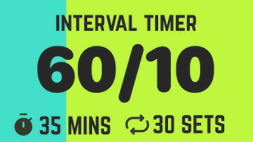 Interval Timer 60 Seconds / 10 Second Rest (60/10) - 8 Rounds