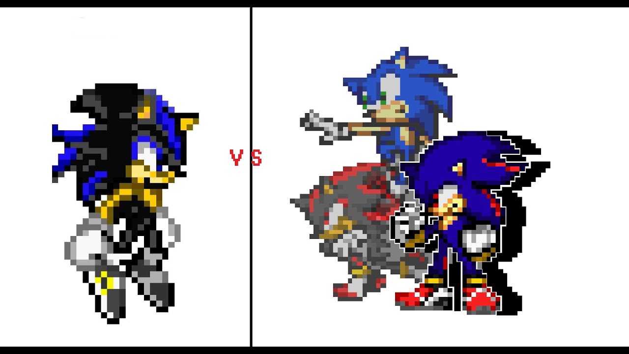 Darkspine Chaos Shadic vs Sonic.Exe Xenophase (Sprite Animation