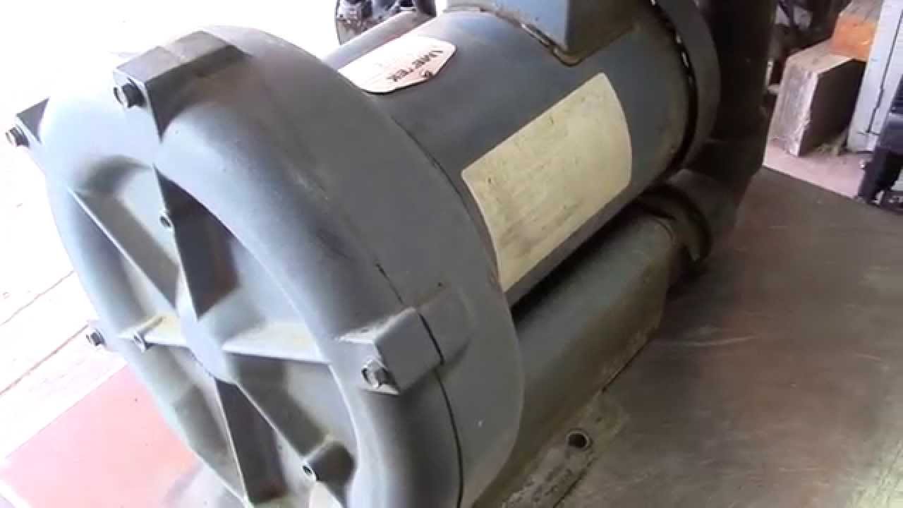 Auctioned Used, Tested Working Ametek 115/230 DR404AL58M Air Blower Positive Displacement - YouTube