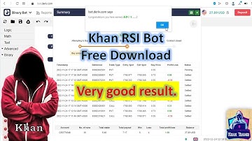 RSI bot with 5sec delay Khan Trader | Binary bot | Deriv | Pocket Option