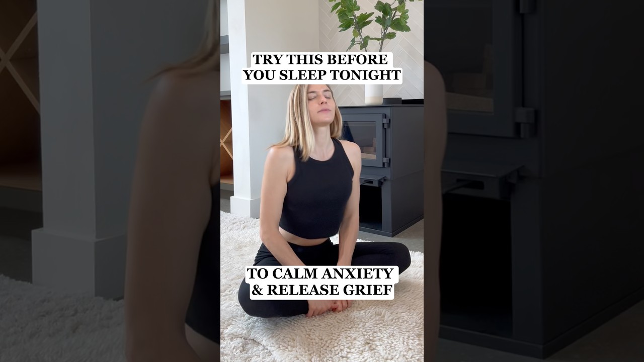 Try this seated pelvic floor rocking tonight to calm anxiety and panic that come with grief.