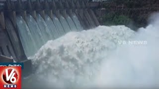 Srisailam & Jurala Projects Water Level Increase With Heavy Inflow | V6 News