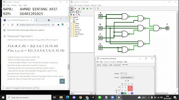 Penyederhanaan fungsi menggunaan software LOGISIM