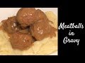 Easy slow cooker meatballs & gravy recipe :) Cook with me