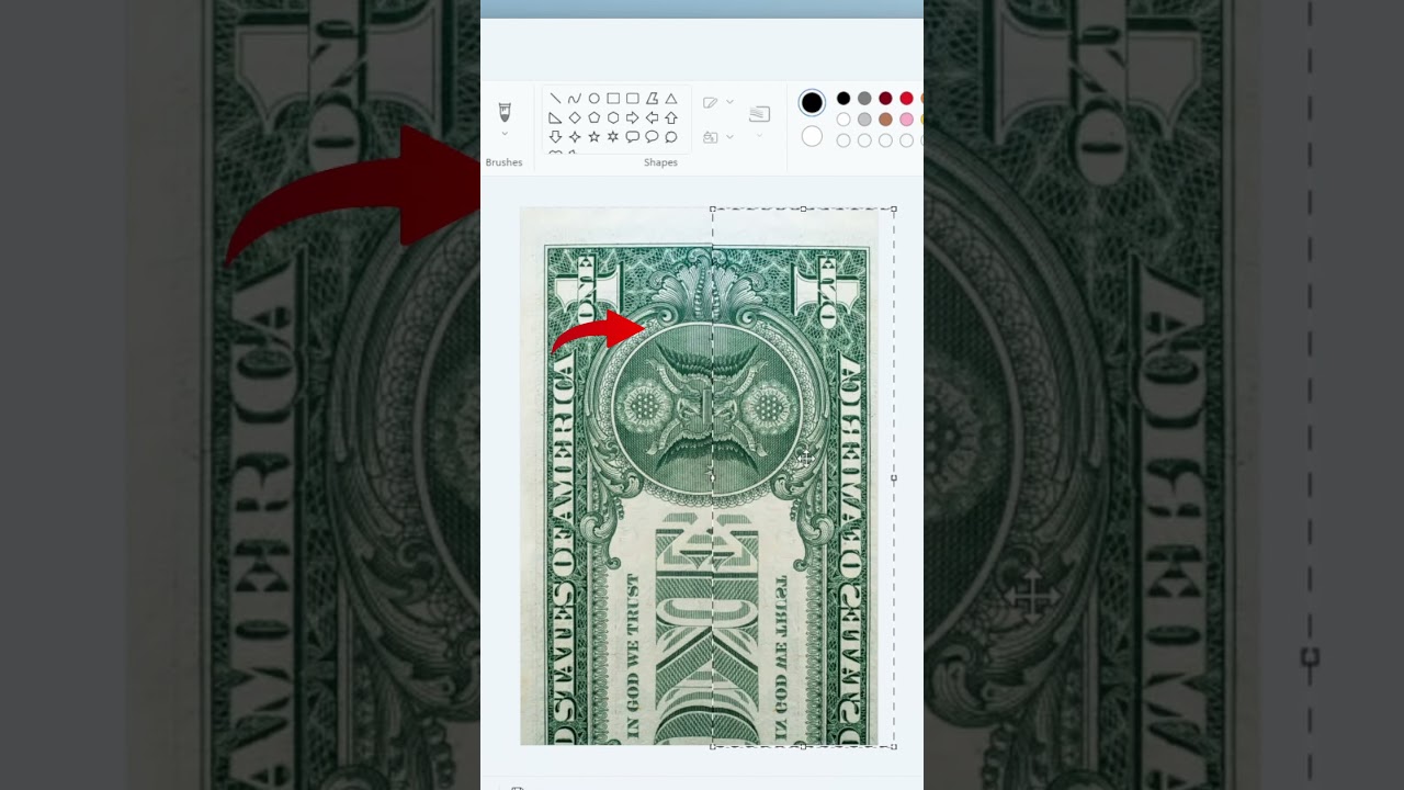 USA Dollar Bill Hidden Creepy Face