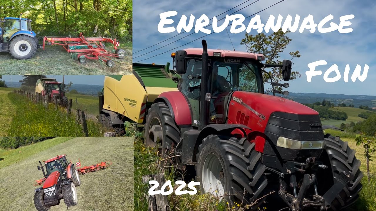 Enrubannage 2025 et premier foin dans le Cantal