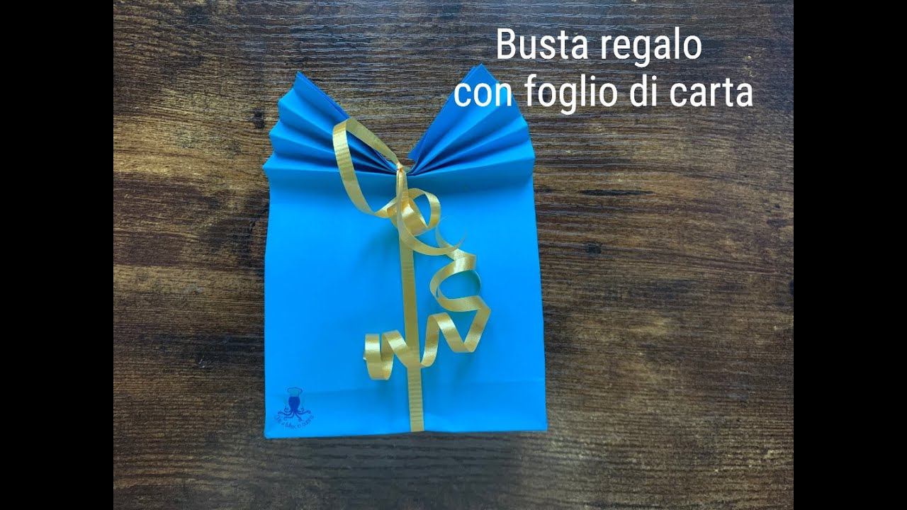 Busta regalo con foglio di carta - fai da te - YouTube