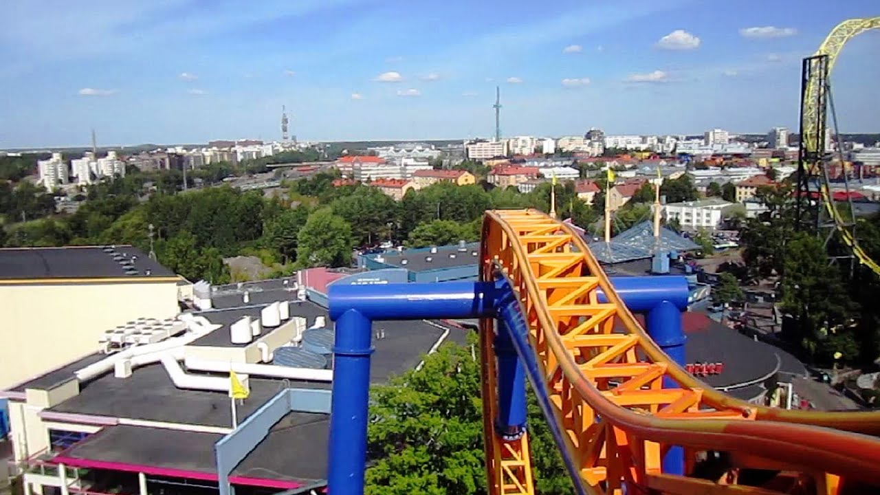 This Classic Wooden Roller Coaster is Manually Operated! Linnanmaki Finland  Vuoristorata Onride POV 