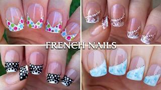 French Tip Nails | Nail Art Compilation - French Manicure Ideas | Easy DIY Nails At Home