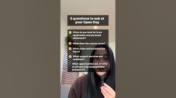 5 questions to ask at a University open day 🖐️