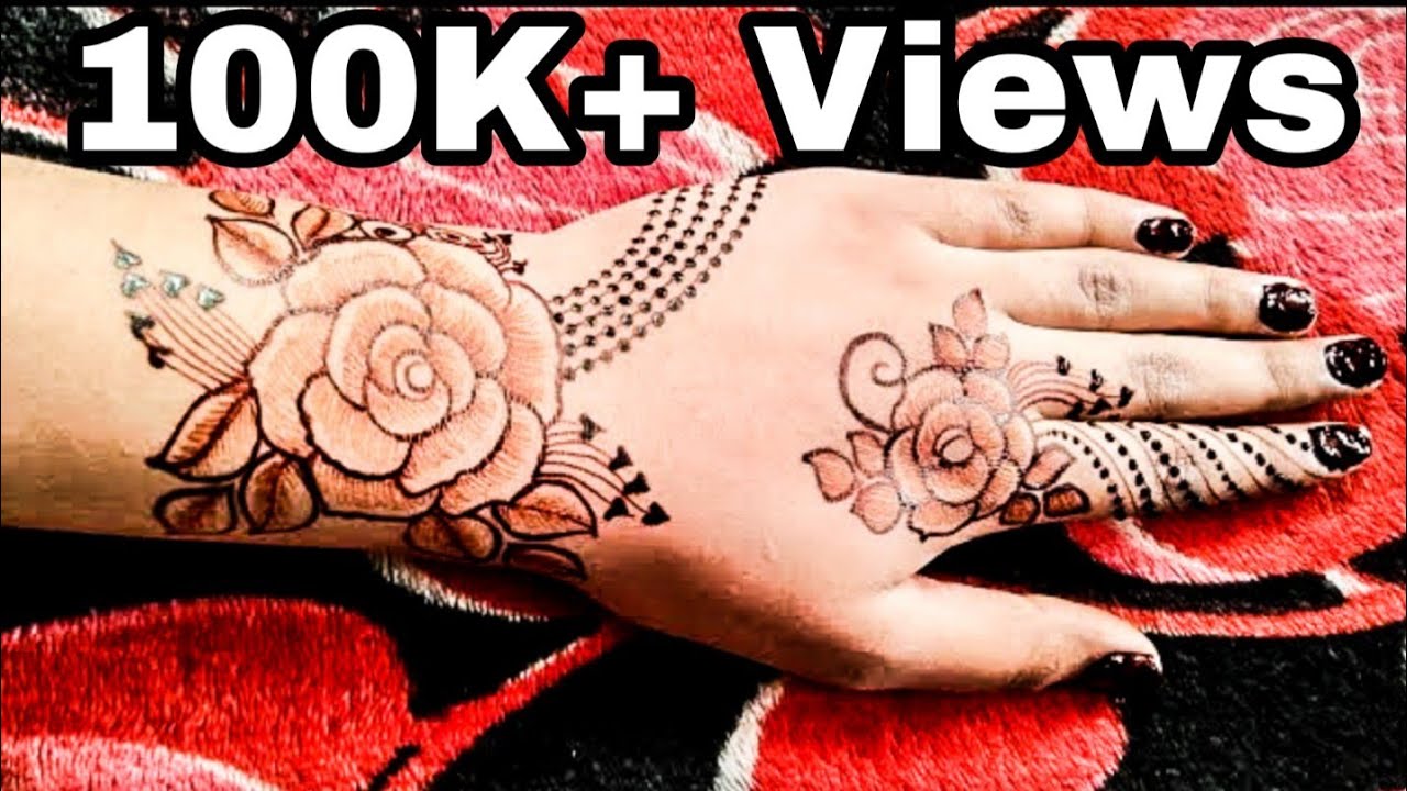 Dubai Rose/3D Mehndi Design /Henna ByJuli Mehndi Artist - YouTube