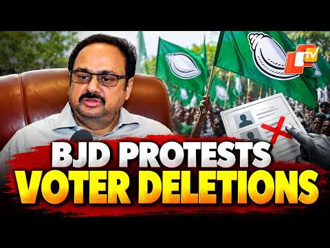 BJD MP Manas Mangaraj Protests Voter Deletions In Delhi
